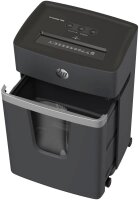 HP Pro Shredder 10MC Aktenvernichter mit Partikelschnitt P-5, 2 x 15 mm, bis 10 Blatt, schwarz