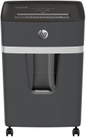 HP Pro Shredder 10MC Aktenvernichter mit Partikelschnitt P-5, 2 x 15 mm, bis 10 Blatt, schwarz