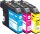 KMP B61V cyan, magenta, gelb Druckerpatronen kompatibel zu brother LC-125XLRBWBP , 3er-Set