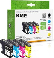 KMP B62VX schwarz, cyan, magenta, gelb Druckerpatronen...