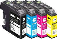 KMP B62VX schwarz, cyan, magenta, gelb Druckerpatronen kompatibel zu brother LC-223BK/C/M/Y, 4er-Set