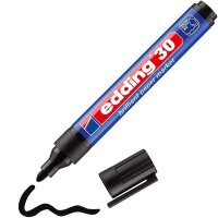 edding Brilliant-Paper-Marker 30 Permanentmarker schwarz 1,5 - 3,0 mm, 10 St.