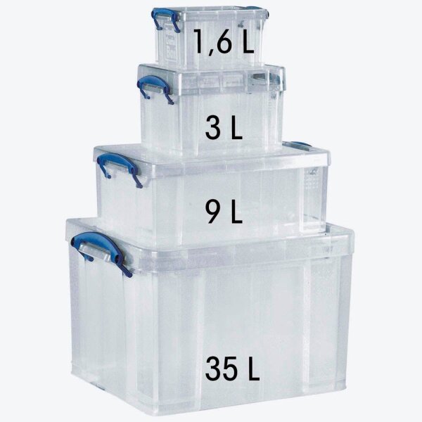Really Useful Box Aufbewahrungsboxen-Set transparent, 1 Set