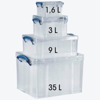Really Useful Box Aufbewahrungsboxen-Set transparent, 1 Set