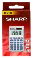 SHARP EL-243S Taschenrechner grau/blau