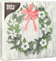 PAPSTAR Servietten Christmas Wreath 20 St.