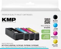 KMP H165VX schwarz, cyan, magenta, gelb Druckerpatronen kompatibel zu HP 973X (L0S07AE, F6T81AE, F6T82AE, F6T83AE), 4er-Set