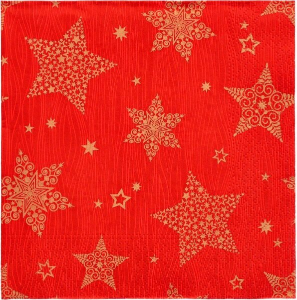 PAPSTAR Servietten Christmas Shine red 20 St.