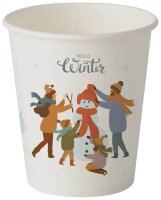 50 STARPAK Einweg-Trinkbecher Snowman 0,2 l
