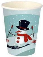 50 STARPAK Einweg-Trinkbecher Snowman 0,2 l