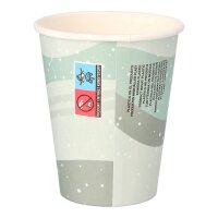 50 STARPAK Einweg-Trinkbecher Snowman 0,2 l