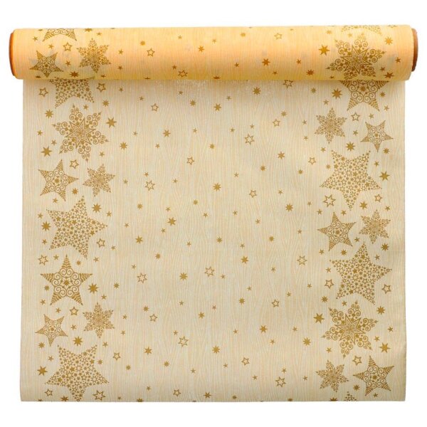 PAPSTAR Tischläufer Christmas Shine 88667 creme 40,0 cm x 3,0 m