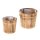 relaxdays Pflanzkübel-Set Holz, Ø 24,0/19,0 cm braun, 2 St.