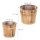 relaxdays Pflanzkübel-Set Holz, Ø 24,0/19,0 cm braun, 2 St.