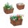 relaxdays Pflanzkübel-Set Holz braun, 3 St.