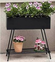Garden Pleasure Blumenkasten JASMIN Metall anthrazit rechteckig 96,0 x 30,0 x 80,0 cm, 1 St.
