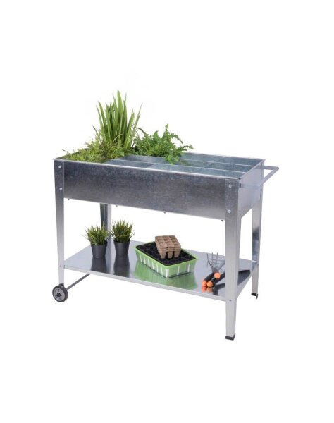 Garden Pleasure Hochbeet MARIEGOLD Metall silber rechteckig 52,0 x 110,0 x 81,0 cm, 1 St.
