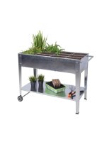 Garden Pleasure Hochbeet MARIEGOLD Metall silber rechteckig 52,0 x 110,0 x 81,0 cm, 1 St.