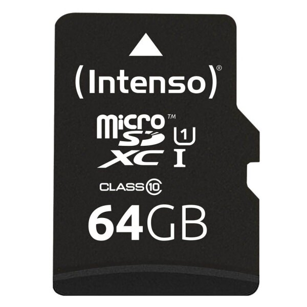 Intenso Speicherkarte microSDXC-Card PREMIUM, 64 GB, 1 St.
