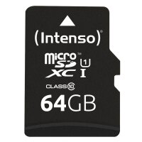 Intenso Speicherkarte microSDXC-Card PREMIUM, 64 GB, 1 St.