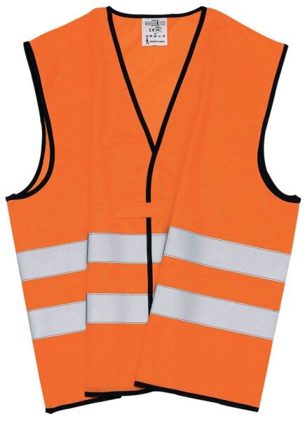 unisex Warnweste neonorange Einheitsgröße