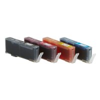 KMP C107XV  schwarz, cyan, magenta, gelb Druckerpatronen kompatibel zu Canon CLI