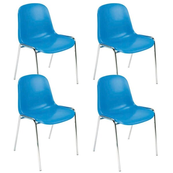 Nowy Styl Schalenstühle Beta H.BLAU K09 blau Kunststoff, 4 St.