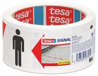 tesa Warnklebeband Signal Abstand halten min. 1,5 m rot/weiß/schwarz 50,0 mm x 50,0 m 1 Rolle