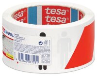 tesa Warnklebeband Signal Abstand halten min. 1,5 m rot/weiß/schwarz 50,0 mm x 50,0 m 1 Rolle