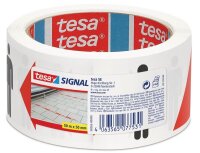 tesa Warnklebeband Signal Abstand halten min. 1,5 m rot/weiß/schwarz 50,0 mm x 50,0 m 1 Rolle