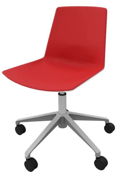 Quadrifoglio Besucherstuhl Clue OCLUEA01 BA B01/018 rot, weiß Stoff, 1 St.