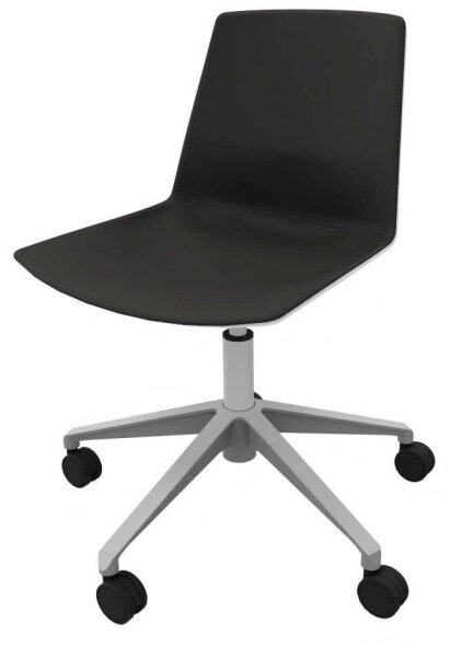 Quadrifoglio Besucherstuhl Clue OCLUEA01 BA B03/138 schwarz, weiß Kunstleder, 1 St.