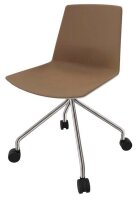 Quadrifoglio Besucherstuhl Clue braun, grau Stoff, 1 St.