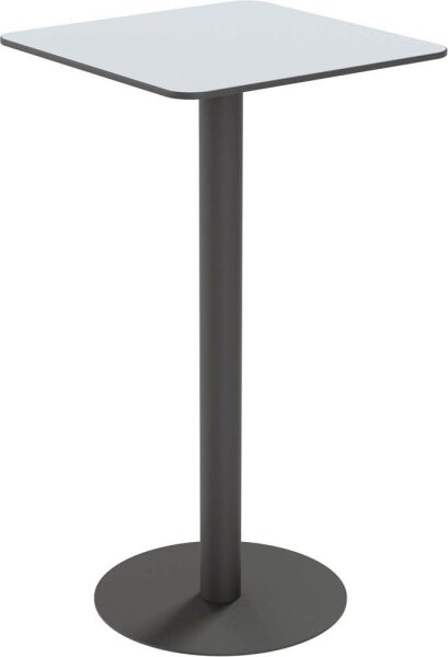 meet powered by PAPERFLOW CROSS Stehtisch quadratisch HPL-Platte grau 60,0 x 60,0 x 110,0 cm, 1 St.
