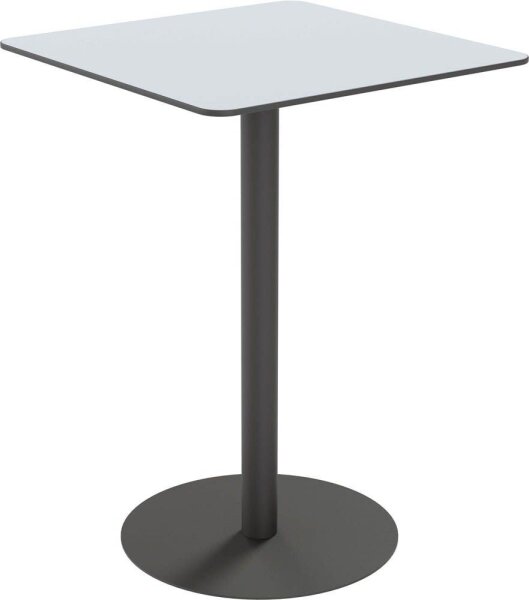 meet powered by PAPERFLOW CROSS Stehtisch quadratisch HPL-Platte grau 80,0 x 80,0 x 110,0 cm, 1 St.