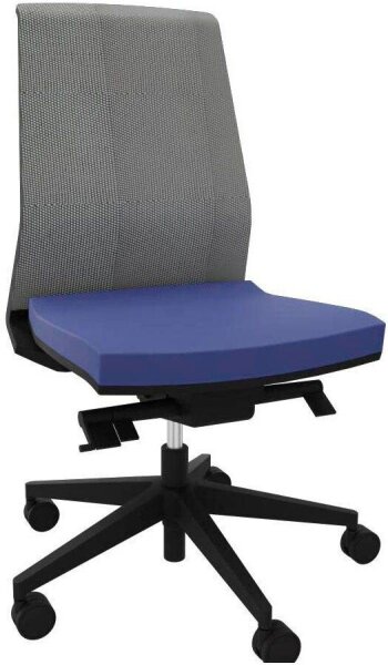 Quadrifoglio Bürostuhl Omnia Netz Stoff blau, Gestell schwarz