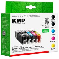 KMP C100V  pigmentschwarz, schwarz, cyan, magenta, gelb...