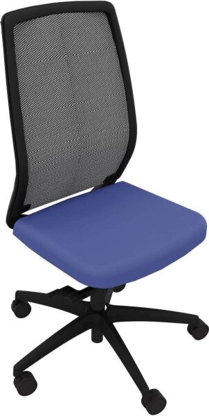 Quadrifoglio Bürostuhl Orion Stoff blau, Gestell schwarz