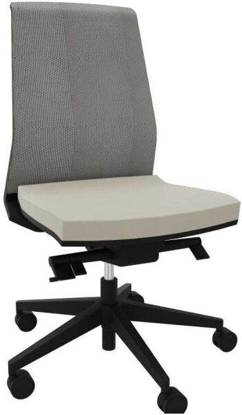 Quadrifoglio Bürostuhl Omnia Netz Stoff beige, Gestell schwarz
