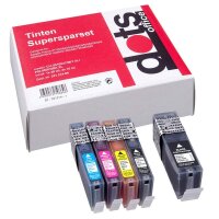 dots  schwarz, cyan, magenta, gelb Druckerpatronen...