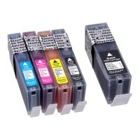 dots  schwarz, cyan, magenta, gelb Druckerpatronen...