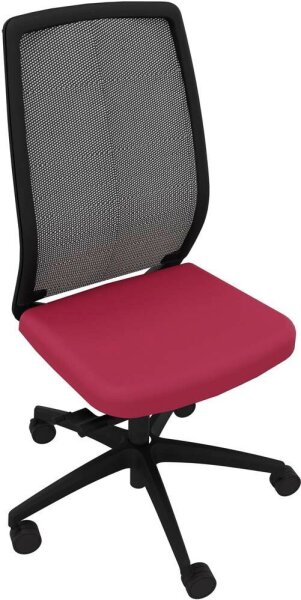 Quadrifoglio Bürostuhl Orion Stoff rot, Gestell schwarz