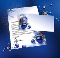 SIGEL Weihnachtsbriefpapier Blue Harmony Motiv DIN A4 90 g/qm 100 Blatt