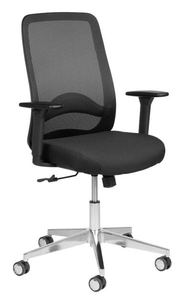 Mayer Bürostuhl, 3280 Stoff schwarz, Gestell alu