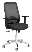 Mayer Bürostuhl, 3280 Stoff schwarz, Gestell alu