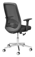 Mayer Bürostuhl, 3280 Stoff schwarz, Gestell alu