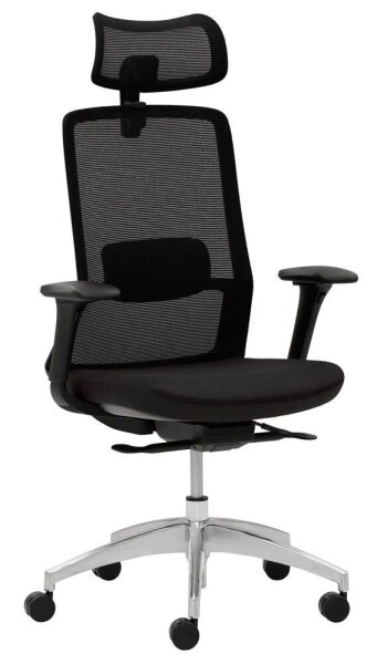 Mayer Bürostuhl, 2482_KS Stoff schwarz, Gestell alu