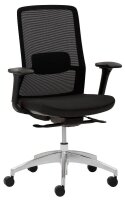 Mayer Bürostuhl, 2482 Stoff schwarz, Gestell alu