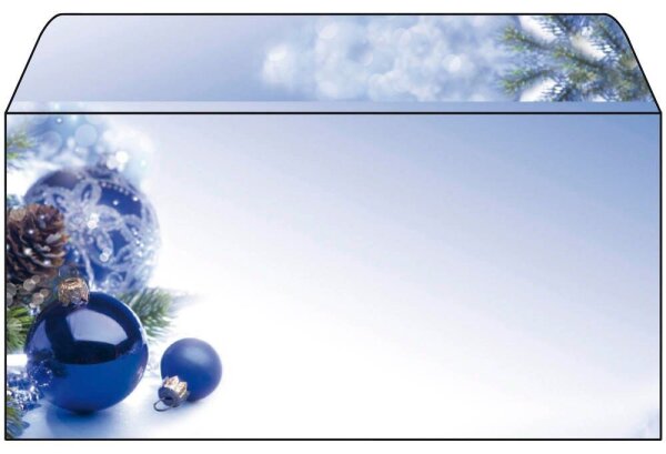 SIGEL Weihnachtsbriefumschläge Blue Harmony DIN lang ohne Fenster