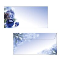 SIGEL Weihnachtsbriefumschläge Blue Harmony DIN lang ohne Fenster